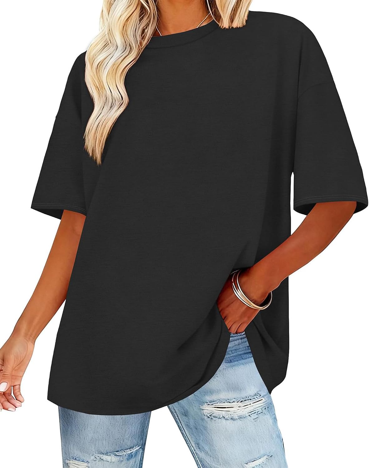 Womens Oversized T Shirts Loose Fit Graphic Tees Summer Casual Short Sleeve Tops 2026