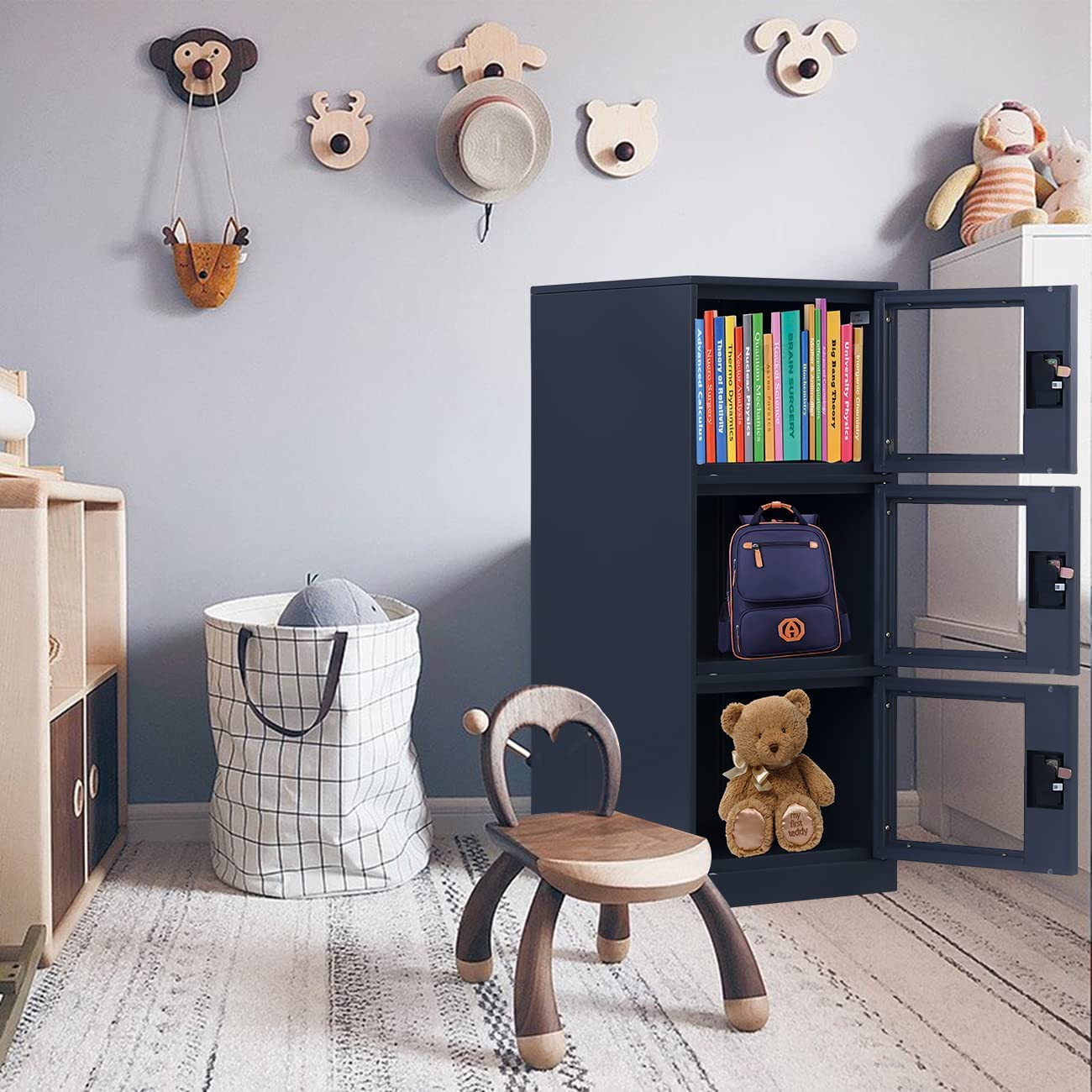 Mecolor Petit Casier Vertical à Un Niveau avec Cadenas pour Enfants (G3V-GE)