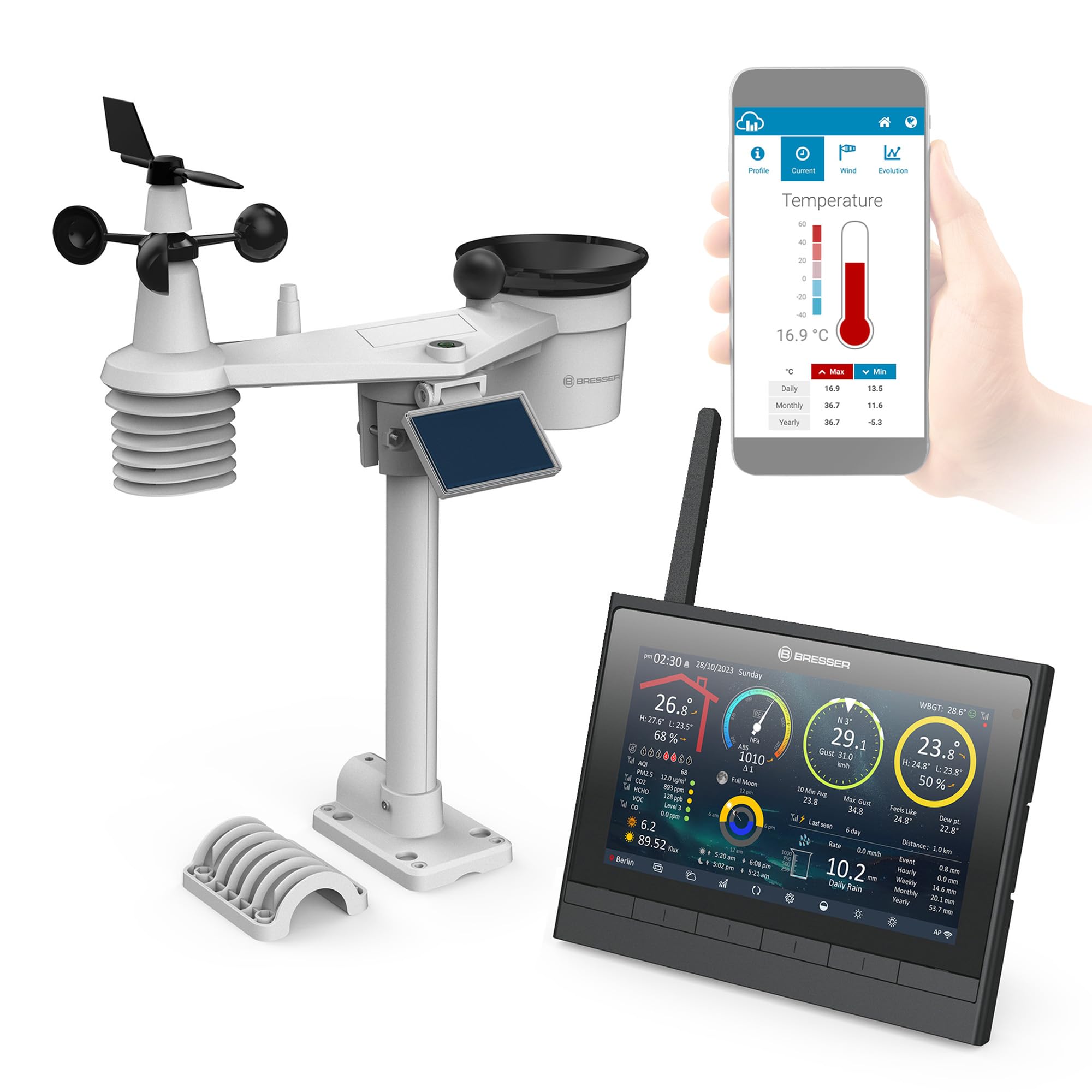 BRESSER Pocket LED 9W Luce Continua Bicolore Per Fotografia E Smartphone Con Powerbank