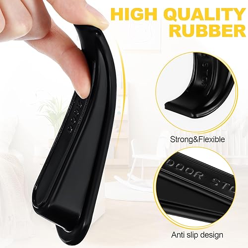 Miniatura 3 de Frienda 24 tapones de puerta resistentes para puerta con cuña de goma para la parte inferior de la puerta, azulejos, hormigón, piso de madera