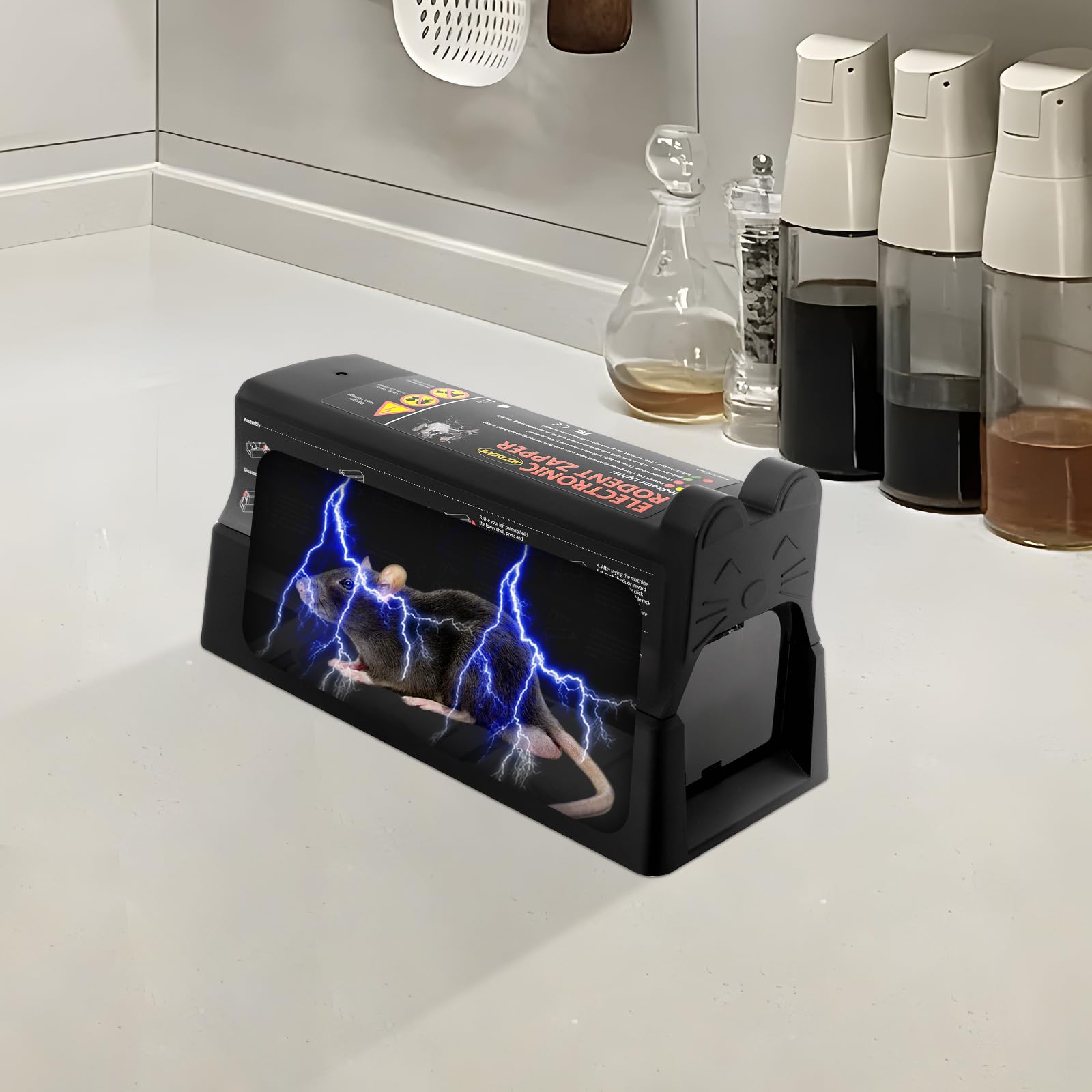 Trampa eléctrica para ratones potente voltaje 7000V lavable para exterior