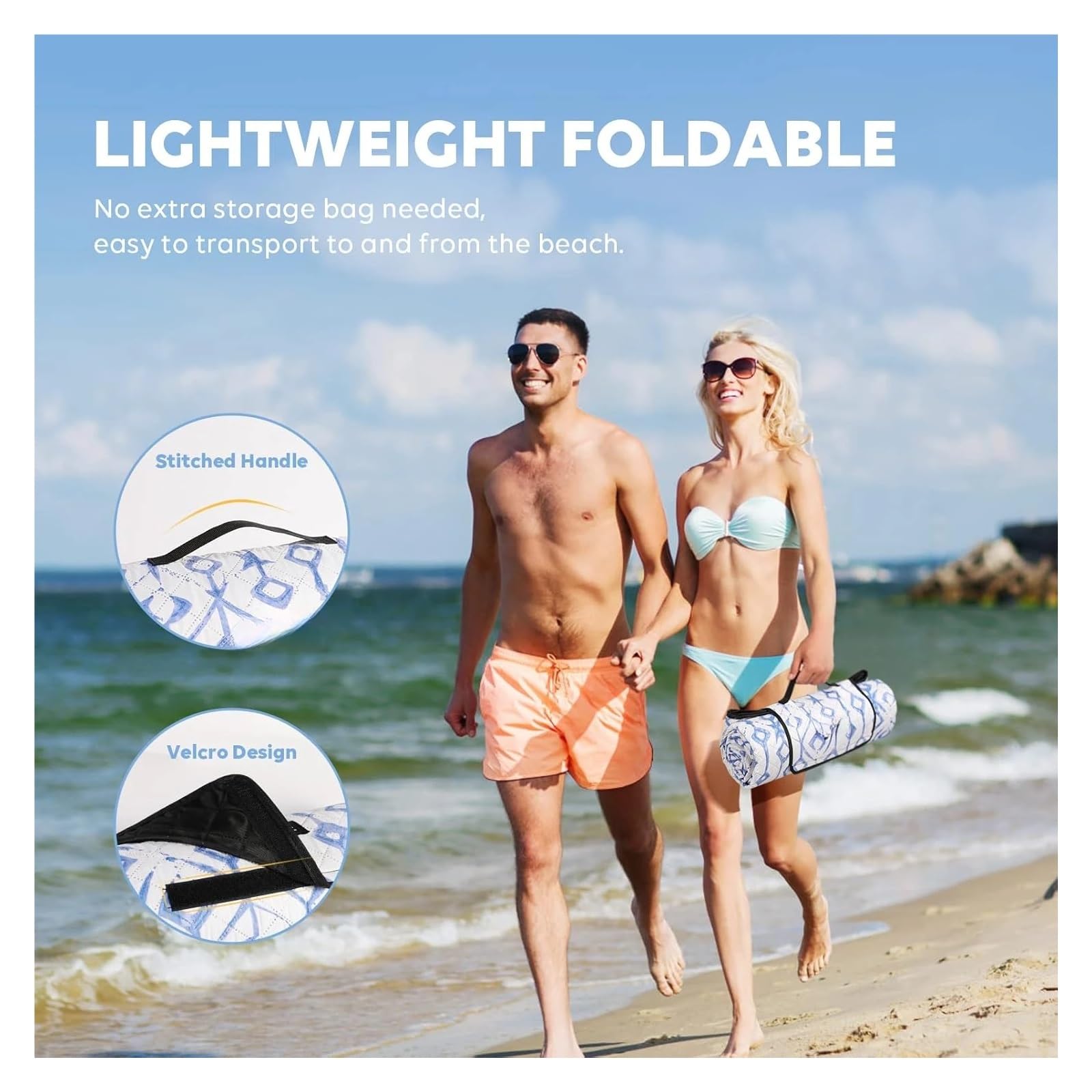 Telo Picnic Coperta Da Spiaggia, Picnic, Impermeabile, Anti-sabbia, Con Picchetti, Extra Large, Lavabile In Lavatrice, Pieghevole, Accessori(Red)