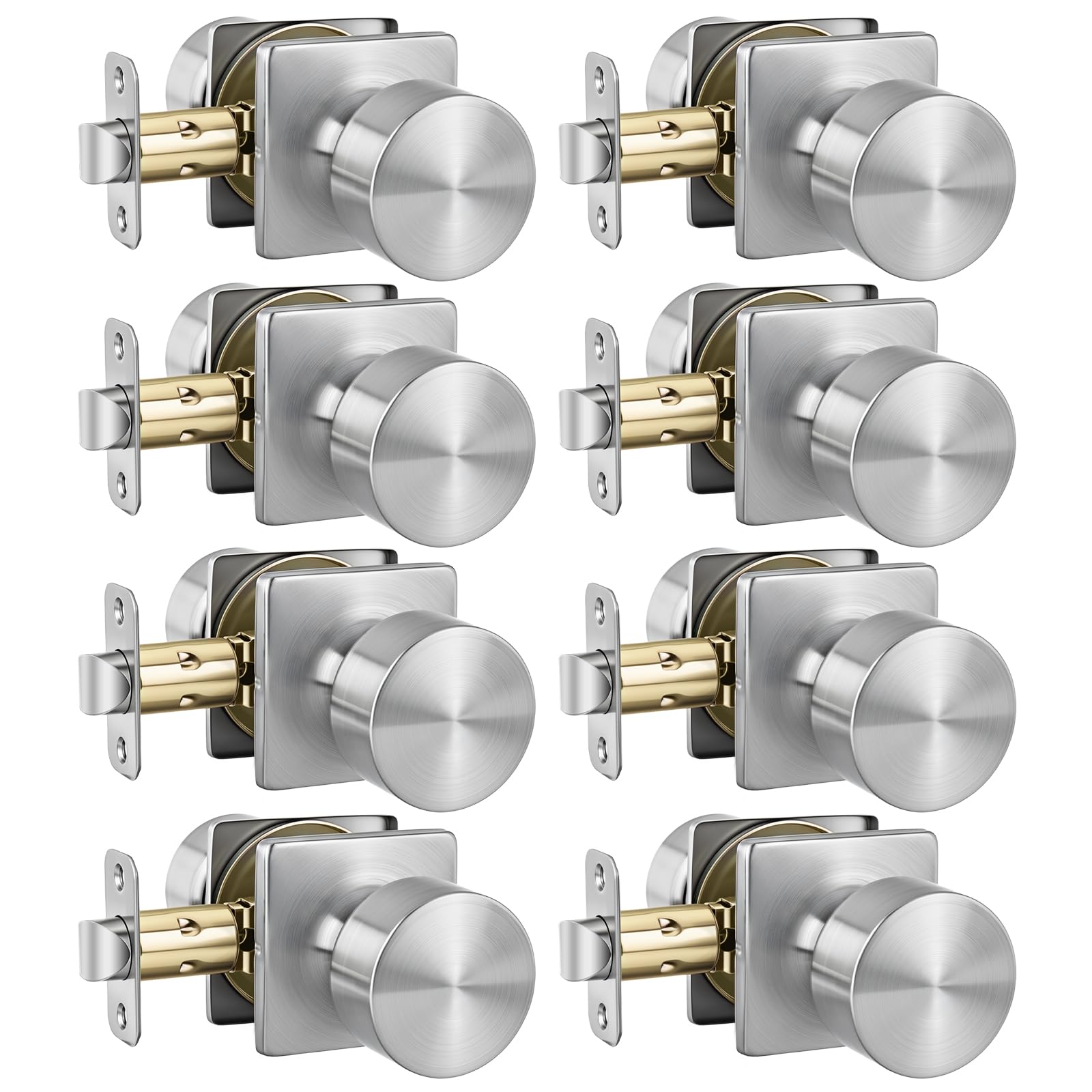 Haidms Black Interior Door Knobs - 8 Pack -15 Haidms Black Interior Door Knobs - 8 Pack -15