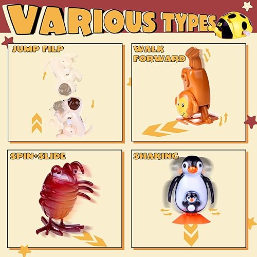 Miniatura 3 de Juguetes a cuerda, 25 piezas, animales variados para fiestas y cumpleaños infantiles (más de 2 docenas)