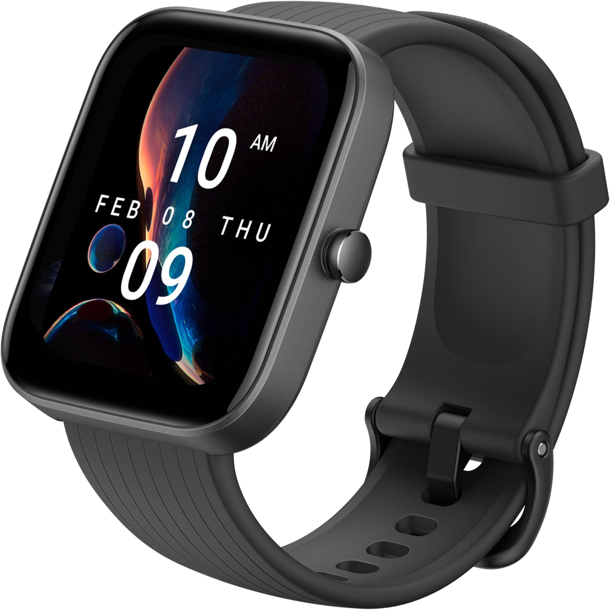 Amazfit Bip 3 Pro Smart Watch for Android iPhone, 4 Satellite Positioning Systems, 1.69" Color Display, 14-Day Battery Life, 60+ Sports Modes, Blood Oxygen Heart Rate Monitor, Water-Resistant(Black)