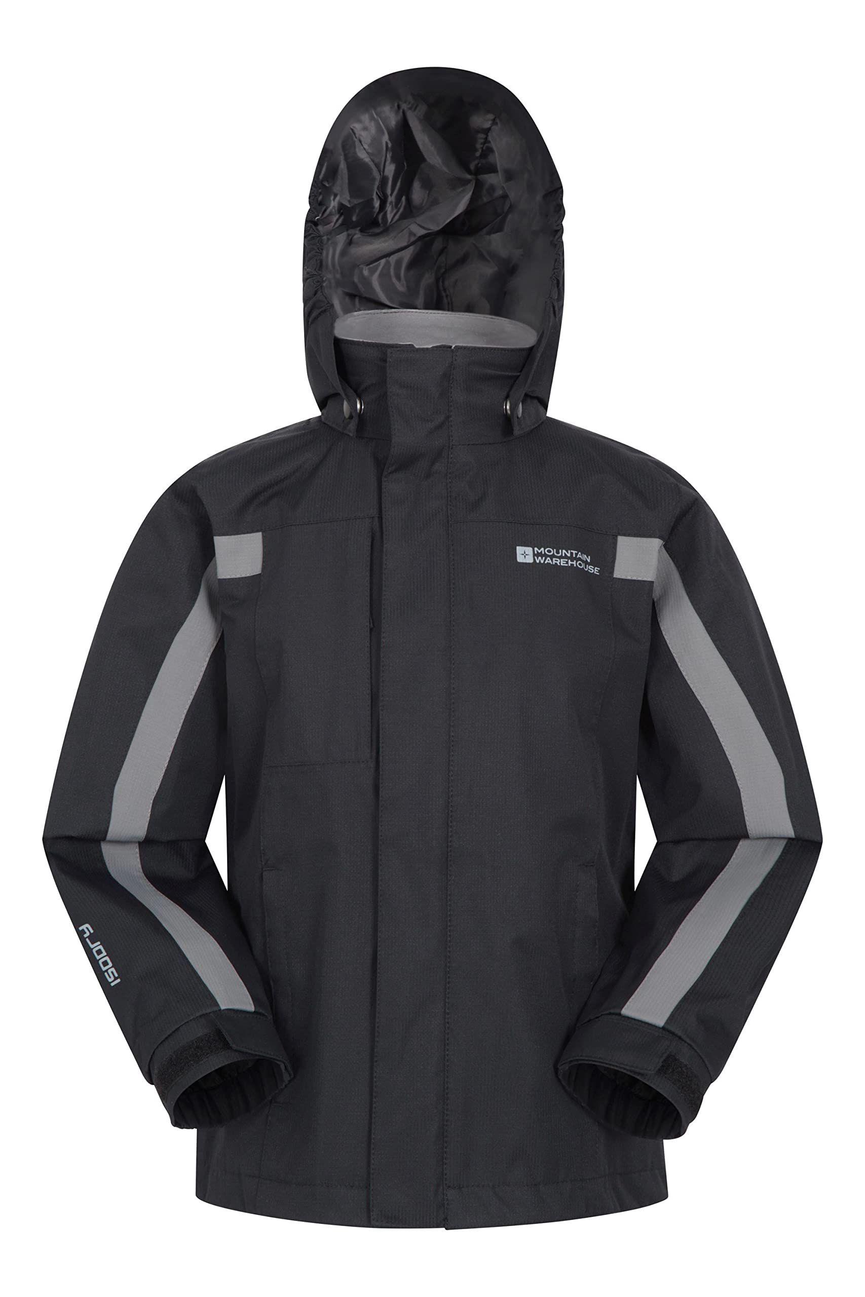 Mountain Warehouse Veste Samson Enfants - Poignets réglables, Poches, Capuche Réglable, Imperméable, Coutures Thermosoudées - Manteau Printemps L’été