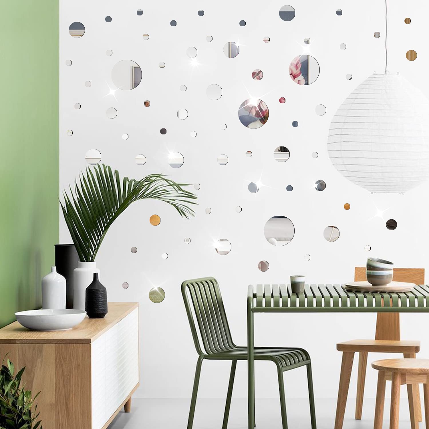 32 stuks verwijderbare acryl spiegel instelling muursticker sticker