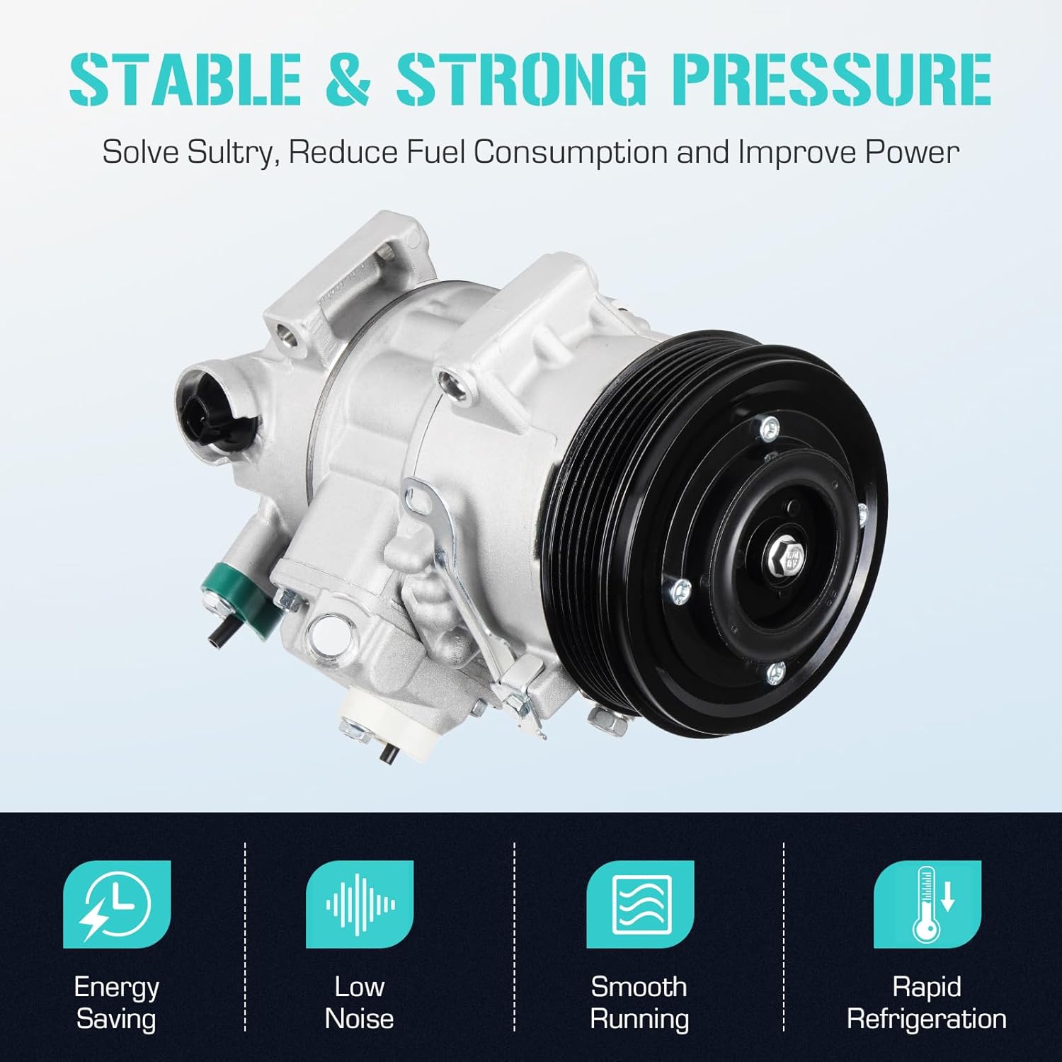 Air conditioner AC Compressor with A/C Clutch Compatible with Toyota Corolla 1.8L 2009 2010, Matrix 1.8L 2009-2011, Compatible with Scion xD 1.8 2008 2009 2010 2011 2012 2013 2014, CO 11210C