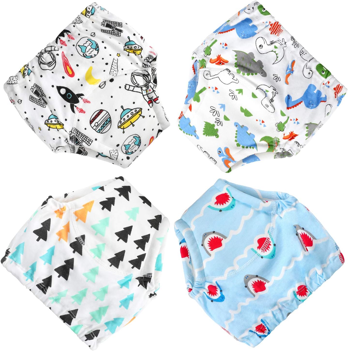 Flyish Baby Underwear Potty Training Pants, Cotton Toddler Potty Training Pants 4 Packs,18-36 mounths(Mixed Boys and Girls), L100