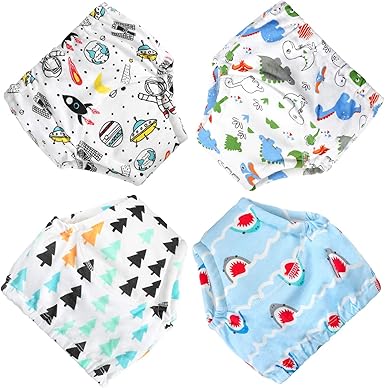 Flyish Direct Pantalon D'apprentissage Bebe,Couches-Culottes Anti-Fuite,Pantalon  Dentraînement Pot Pour Bébé Garçon Files 1-5 Ans,4 Packs : Amazon.fr:  Vêtements