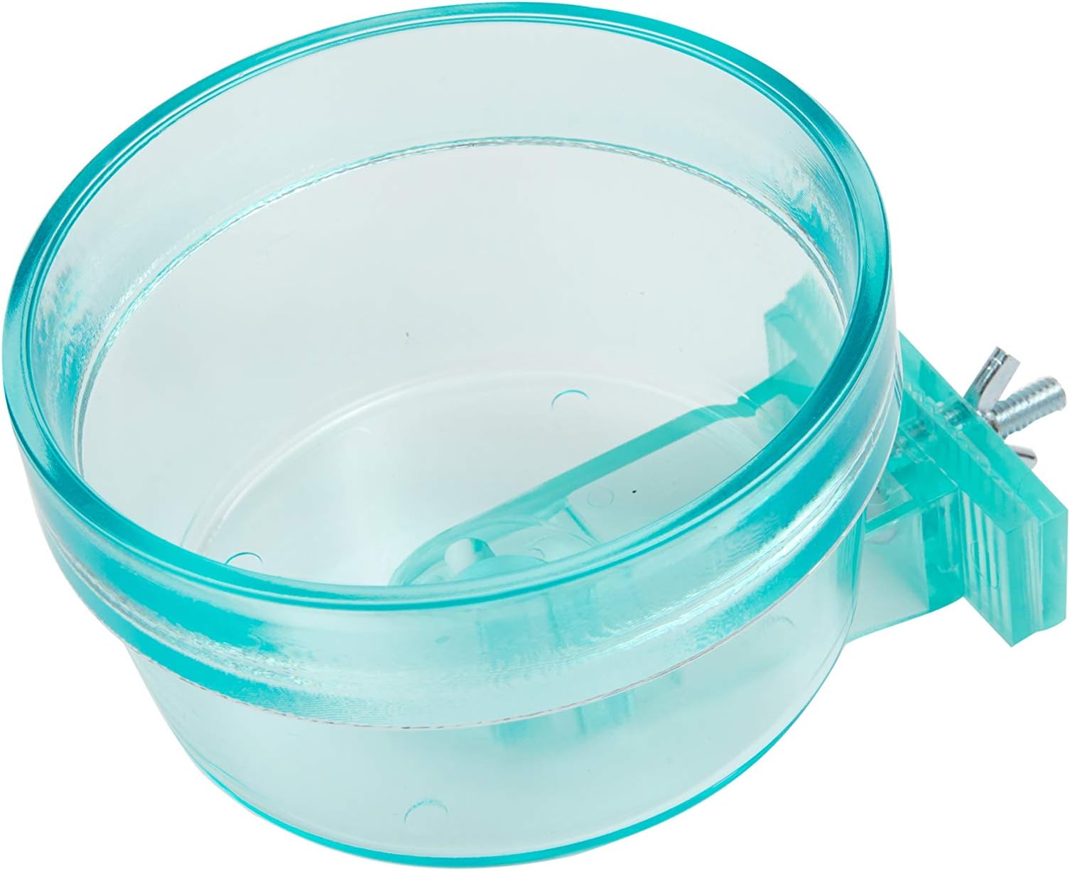 Quick Lock Removable Cage Bowls for Rabbits, Guinea Pigs, Gerbils, Ferrets, Dogs, Cats, Birds, and Other Small Animals - Made in USA (Blue, 20 Ounce)