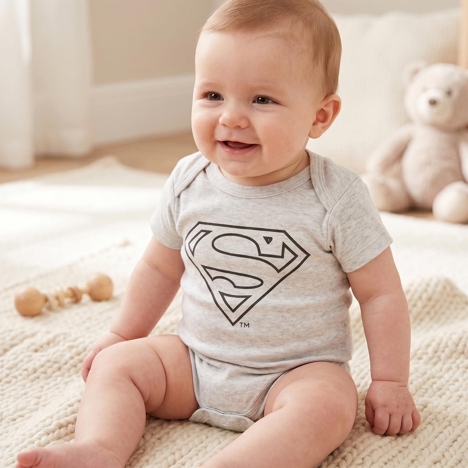 DC Comics Superman Body Niemowlęce Bawełniane Dad Superhero Na Prezent 4 Pak 3 Rozmiary