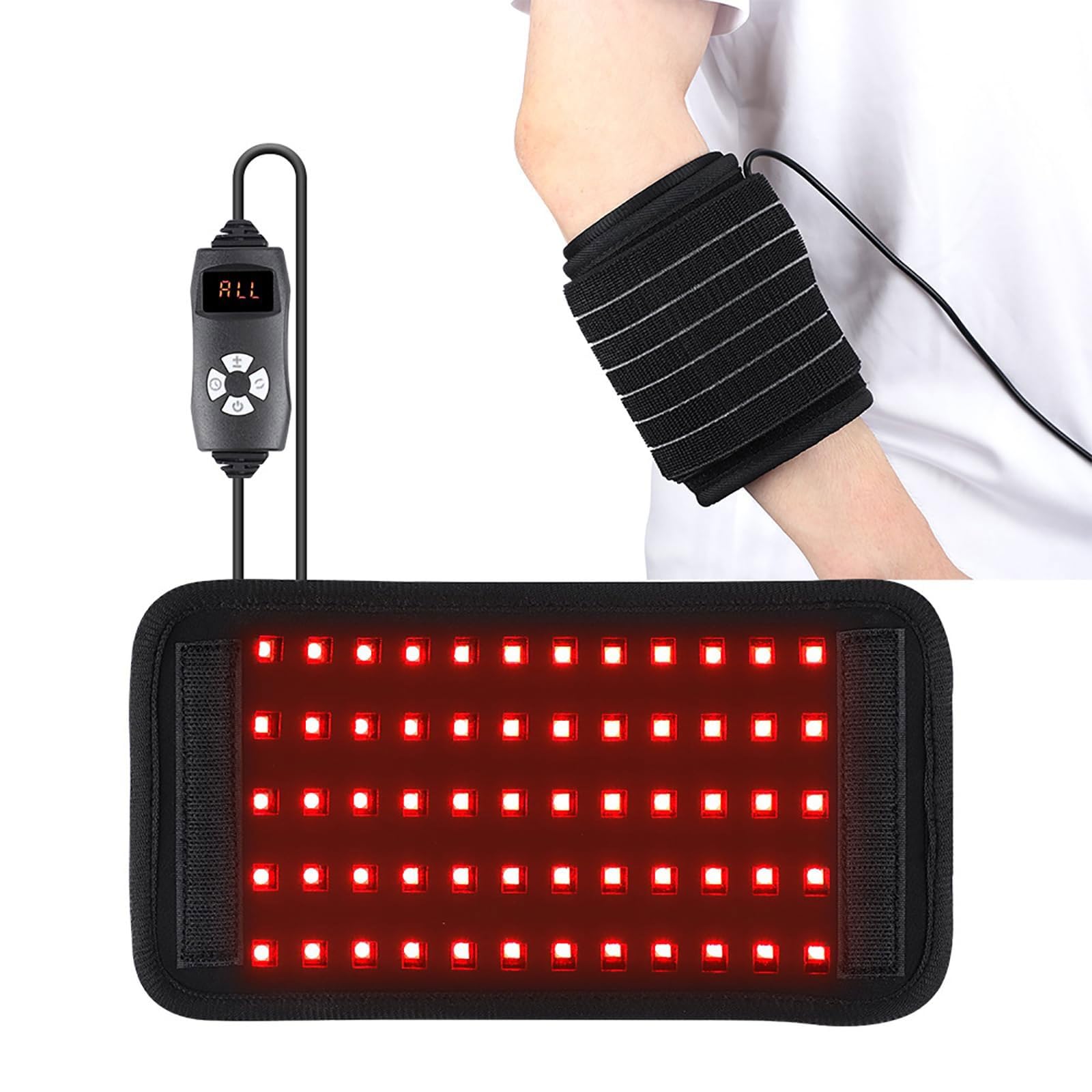 Red Light Therapy Mat Device,Light Therapy Belt with 650nm and 808nm Wavelength,Infrared Therapy Wrap Pad,Timing and 5 Dimming Mode Adjustable, for Back Shoulder Waist Joints Muscle Pain Relief