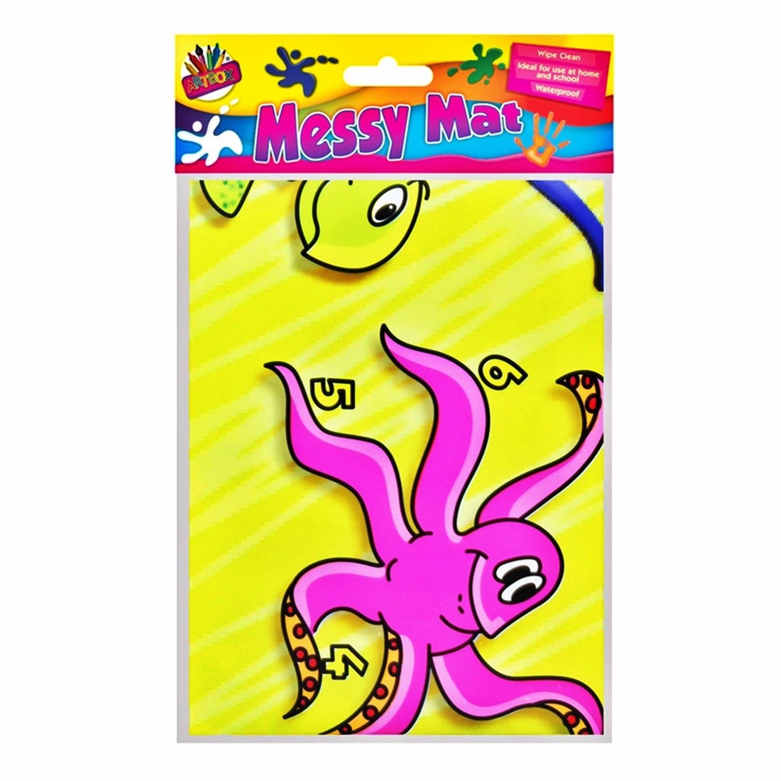 Octopus Children's Wipe Clean Messy Mats for Boys and Girls Protective Wipe Clean Messy Mat for Children's Art & Craft 80cm x 50cm Waterproof Sea Creatures Pack of 1.