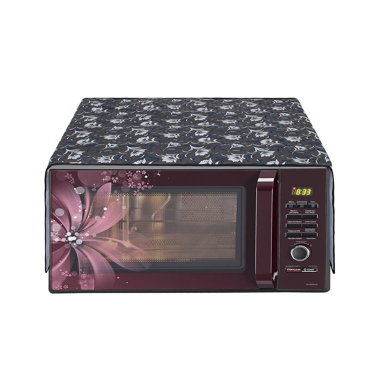 Zostera Microwave Oven Cover Compatible With IFB 24 L Solo Microwave Oven Top Cover (24PM2S, 48.2 × 37.5 × 27.6 ) Dark Grey-picture-23