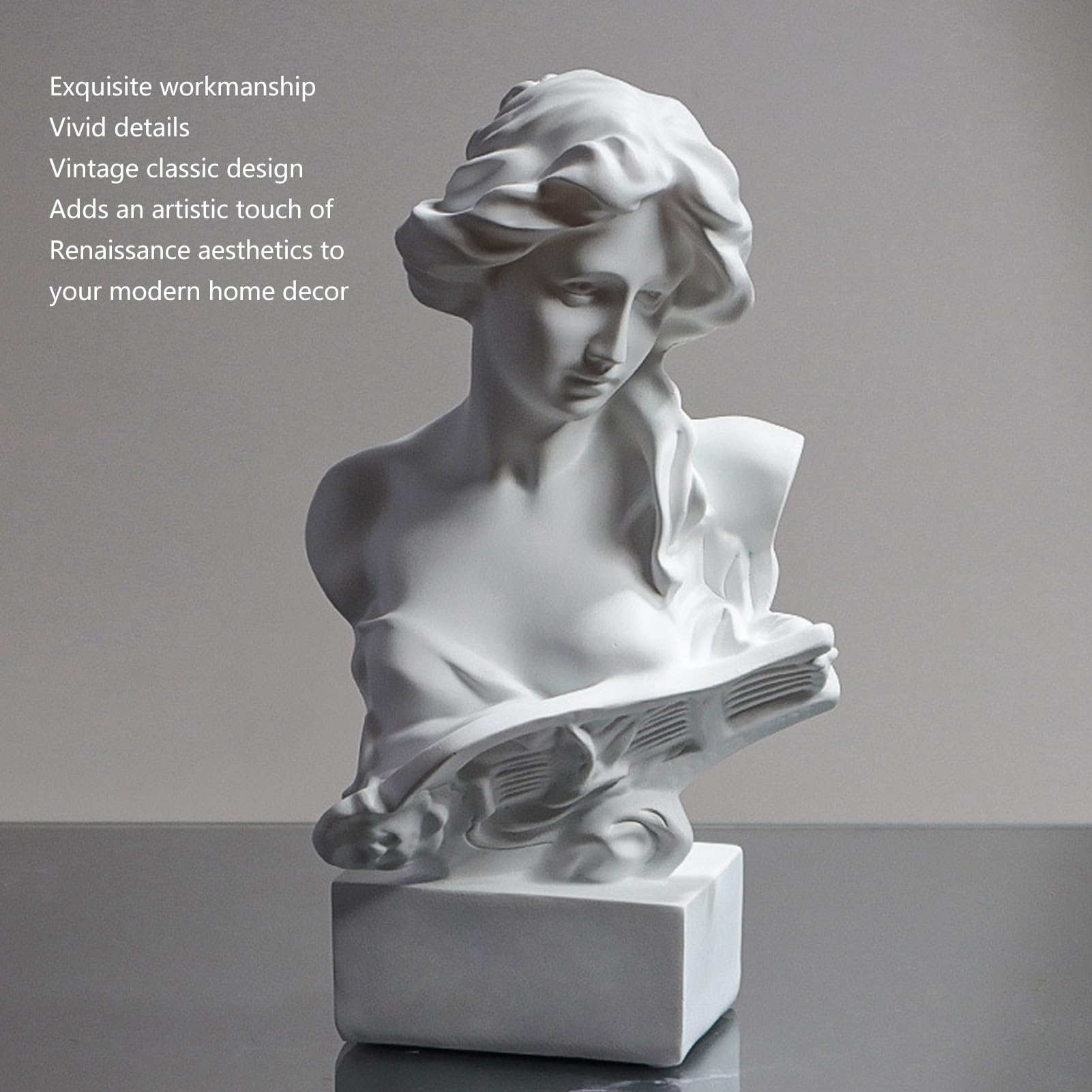 Grecka statua bogini Vintage klasyczna ręcznie wykonana żywica grecka rzeźba do salonu w pokoju sztuki dekoracje domowe biuro Syntetyczna żywica 11.7x6,8x4,9in
