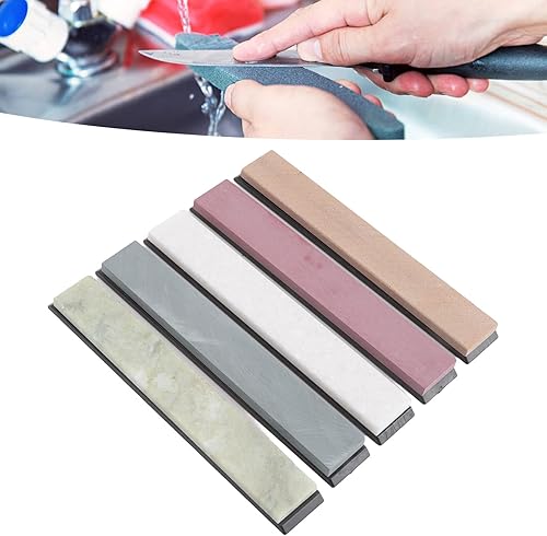 Miniatura 5 de 5 piezas de piedra afiladora de cuchillos, piedra afiladora de diamante con placa extra fina y base antideslizante, herramienta de molienda de
