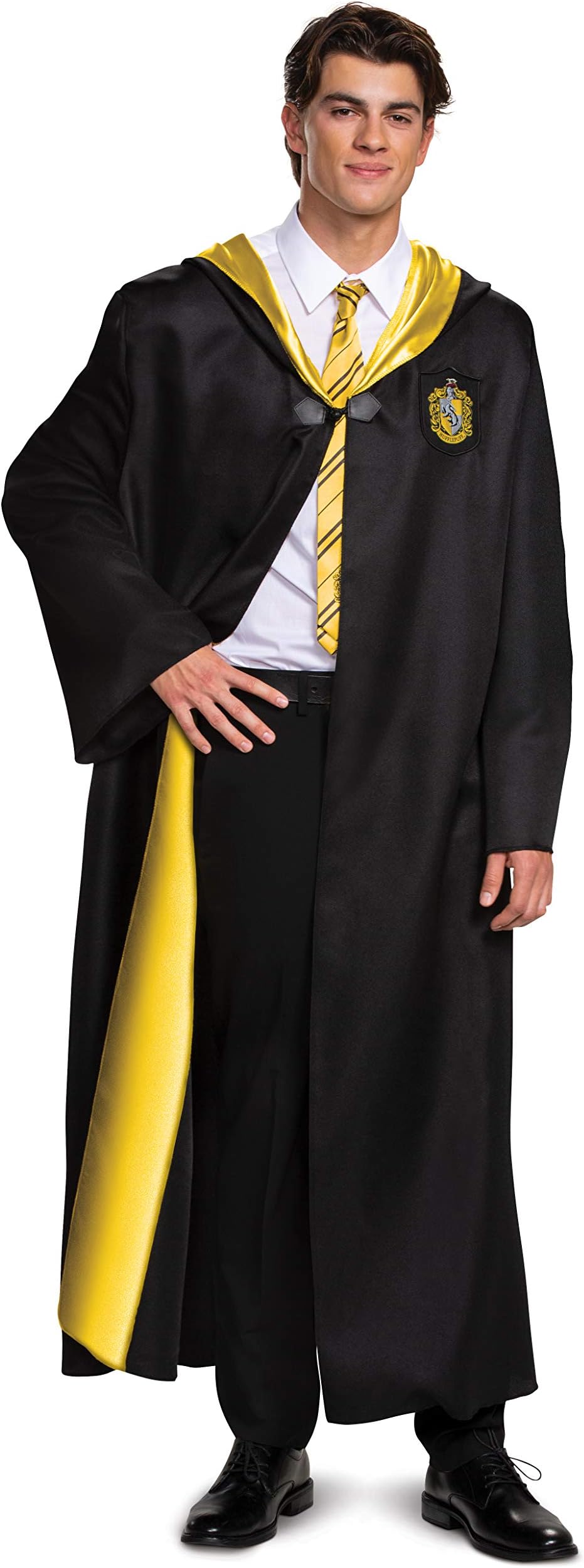 Harry Potter Robe, Deluxe Wizarding World Hogwarts House Themed Robes for Adults, Movie Quality Dress Up Costume Accessory