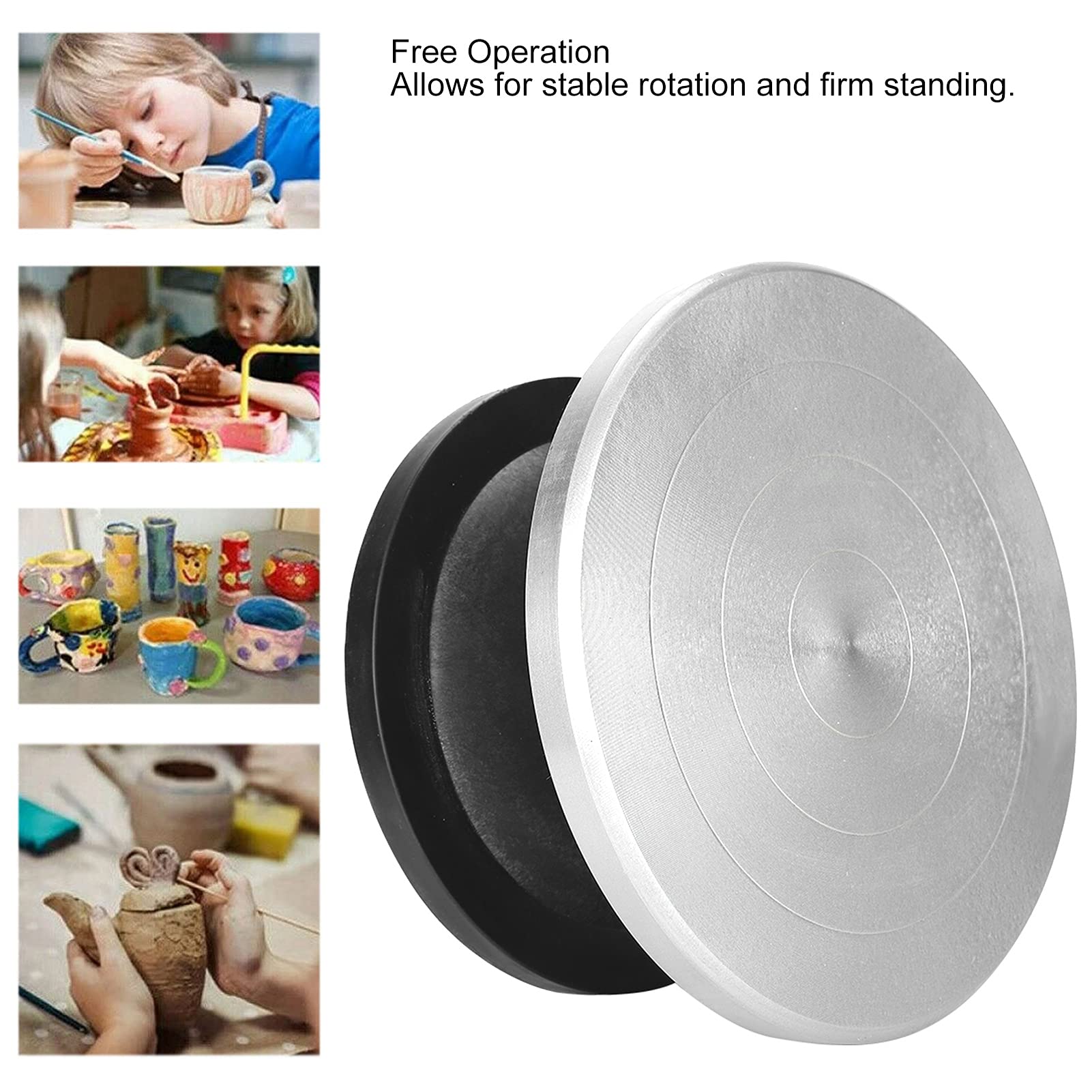 Gramofon do rzeźbienia o dużej wytrzymałości 30 cm, obrotowy stojak z łożyskiem kulkowym do ceramiki, dekorowanie ciast, malowanie (25cm)