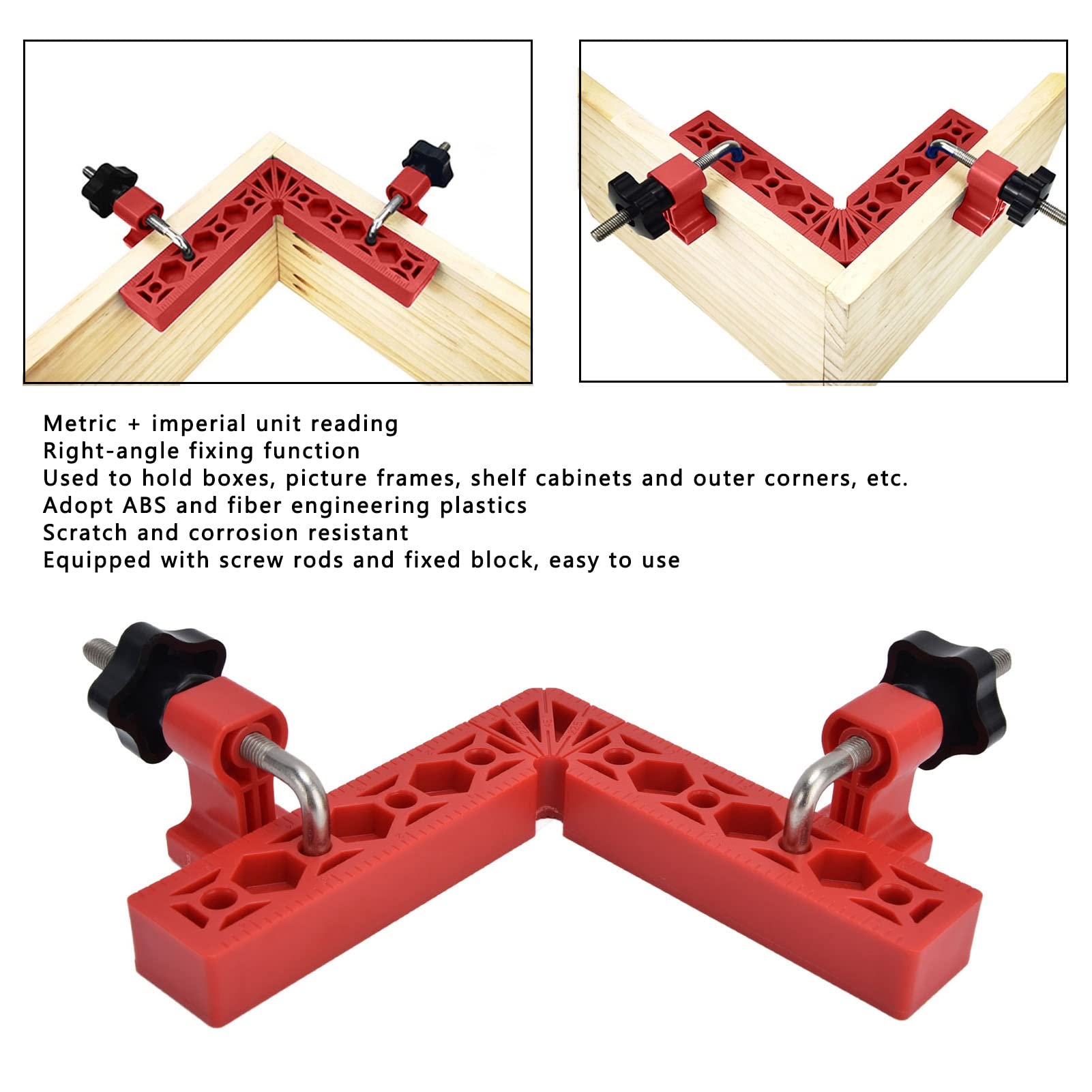 Takelablaze 90 Degree Corner Clamp Clamping Square Set Positioning Squares Right Angle Clamps Woodworking Tools For Picture Frame Box Cabinets Drawers Set Of 123 4 6 - View #5