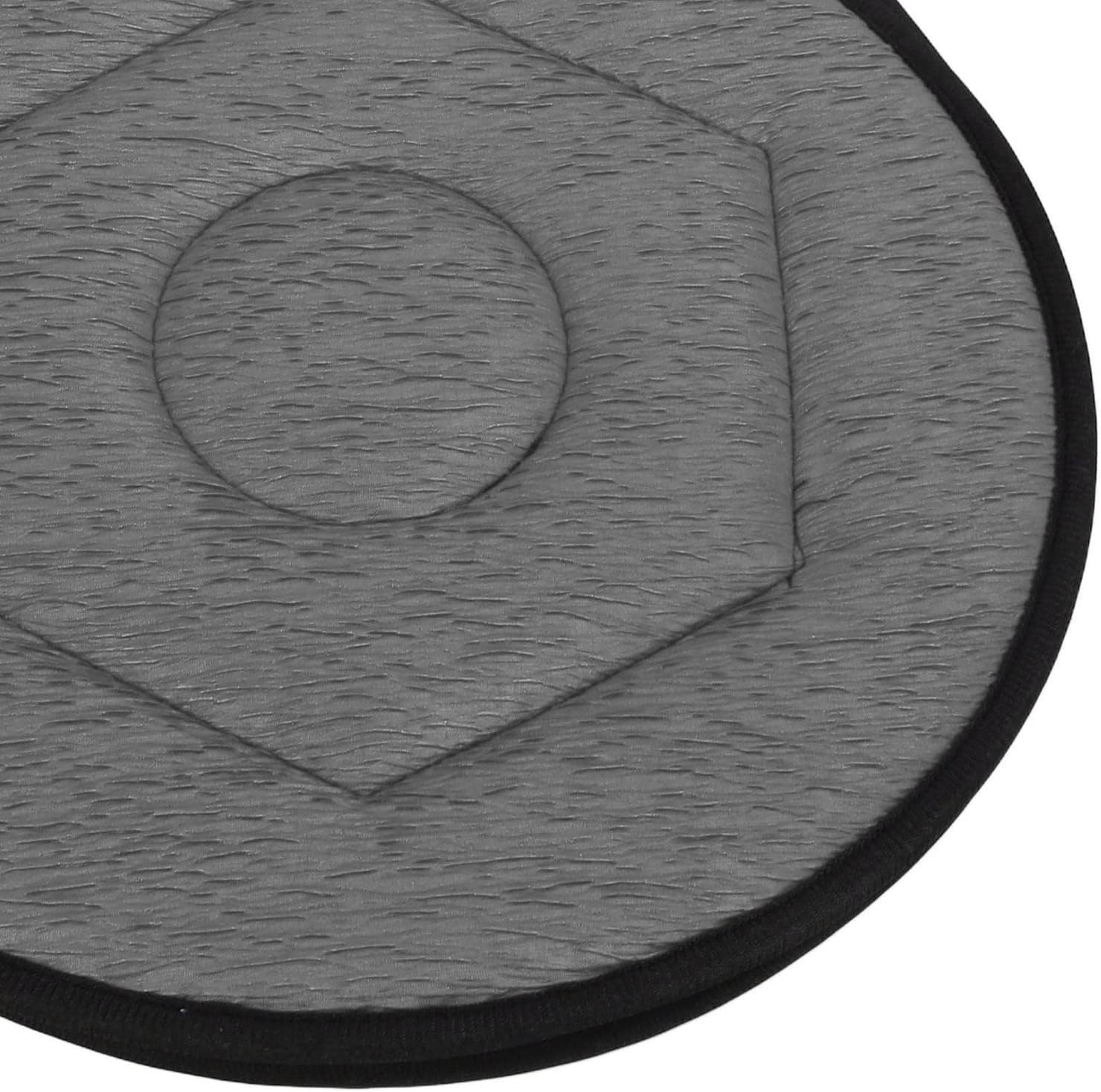 Horoper Swivel Seat Cushion, Round Car Cushion 360 Degrees Rotating Geometric Rhombic Shape Portable Rotating Seats Cushion for Elderly(Grey)