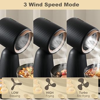 Portable Range Hood, 3 Wind Speed, Portable Kitchen Exhaust Fan
