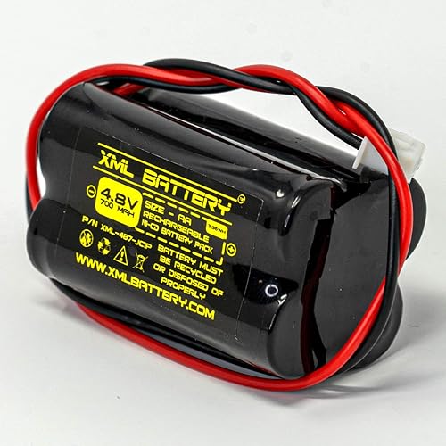 Miniatura 7 de Paquete de 5 baterías recargables BL93NC487 DAA700MAH4.8V AA500MAH D-AA500mAh4.8v 700mAh Ni-CD de repuesto para señal de salida luz de emergencia