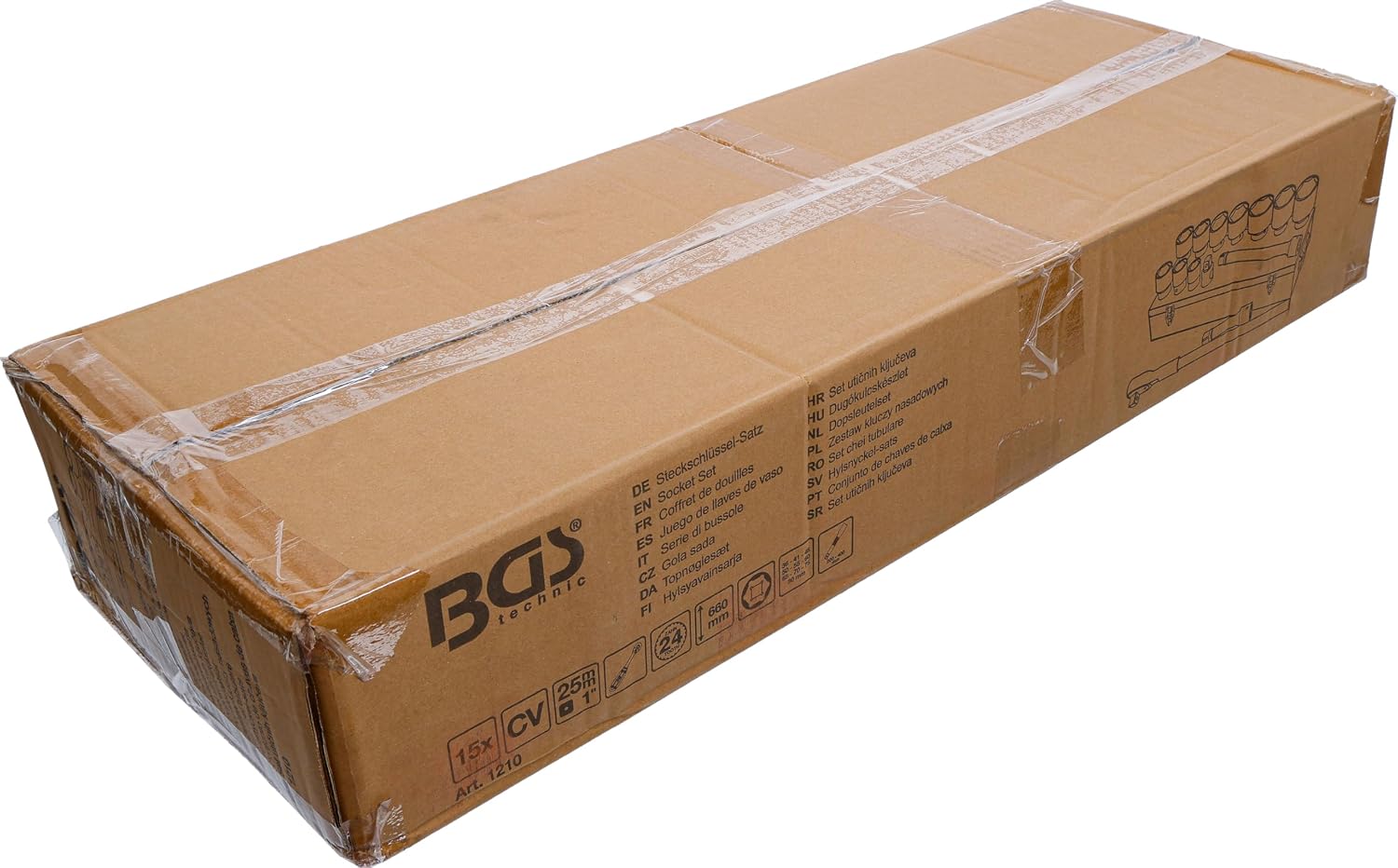 BGS 1210 | Socket Set | 25 mm (1") Drive | 15 pcs.