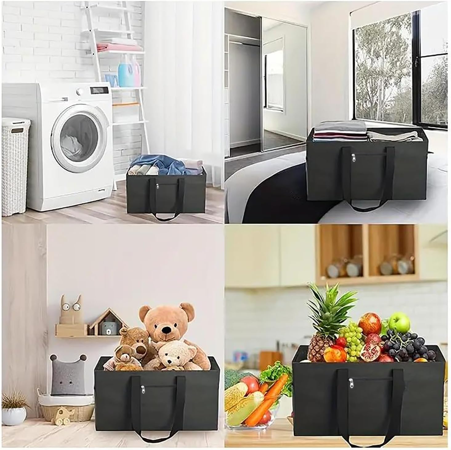 Extra Large Utility Tote - Reusable Shopping Bags, Waterproof Beach Bag, Foldable Storage - Image 7