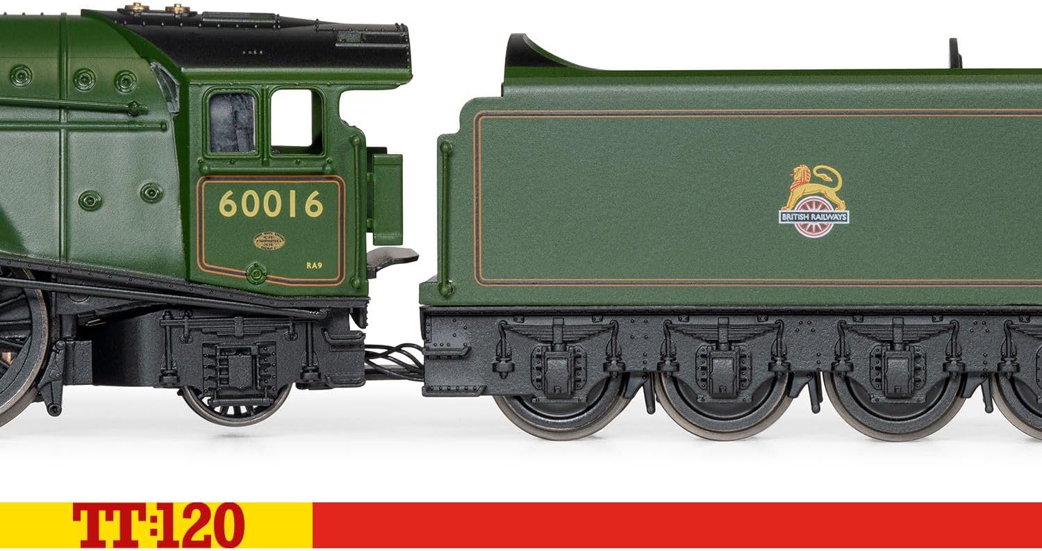 Hornby TT:120 Steam Train - TT3008M BR Class A4 4-6-2 60016 'Silver King' - Era 4 TT Gauge Locomotives for Train Set, Engine Models for Adults - 1:120 Scale Model Gift