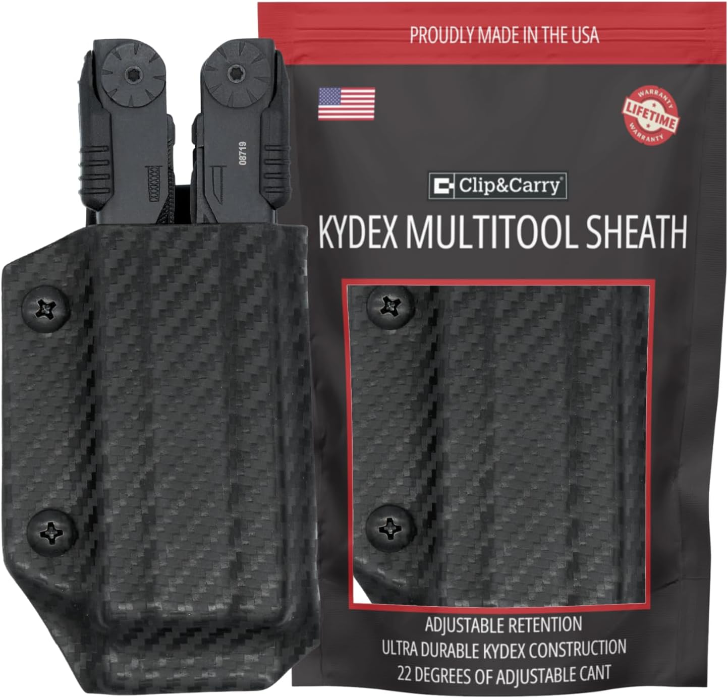 Clip & Carry Kydex Multitool Sheath for Gerber Diesel ~ Made in USA (Multi-Tool not Included) Multi Tool Holder Holster