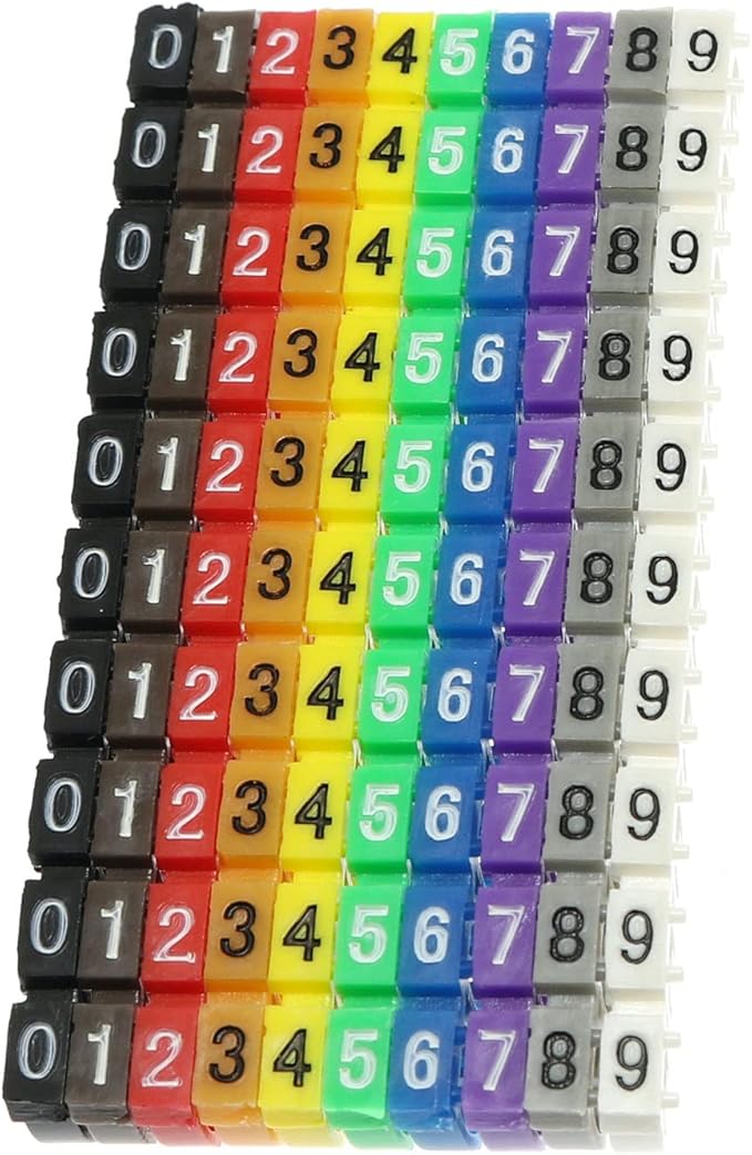 Amazon 0 9 Cord Cable Marker SQXBK 150PCS 0 9 Colorful Coded Clip amazon-0-9-cord-cable-marker-sqxbk-150pcs-0-9-colorful-coded-clip