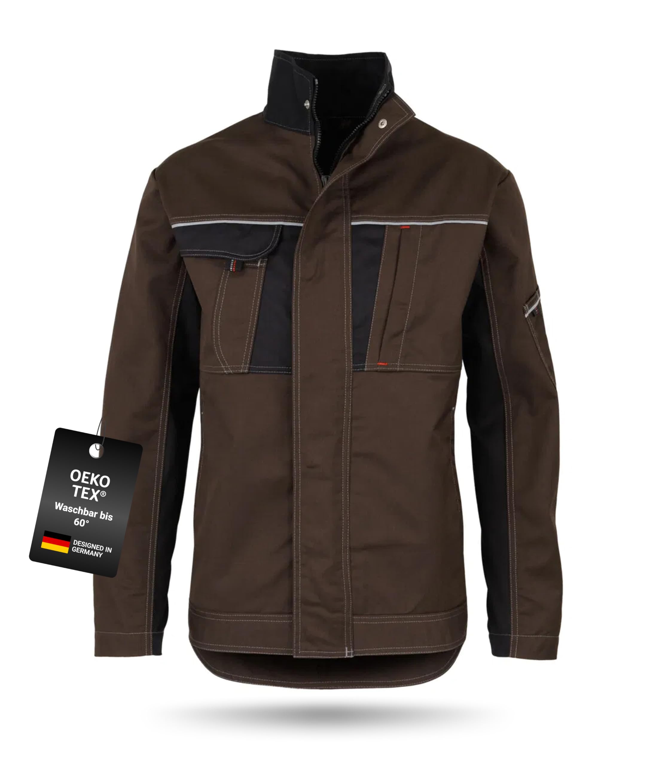 beb™ Arbeitsjacke Herren - Öko-Tex 100 zertifizierte Materialien & industriewaschtauglich - Hoher Komfort & Funktionalität - Handwerker - Bewegungsfreiheit, Viel Stauraum