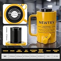 Vista 3 de NEWTRY Gato hidráulico de 30 toneladas con cilindro hueco de 2’’ de carrera, ariete Porta Power industrial de elevación automática