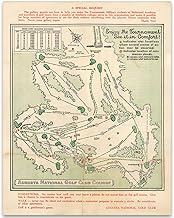 Vintage Masters Golf Augusta National Wall Art Course Map 1954 Golf Decor - Golf Wall Art Poster Golf Pictures Wall Decor for Your Office or Home - Masters Golf Merchandise Golf Art 11x14 Print