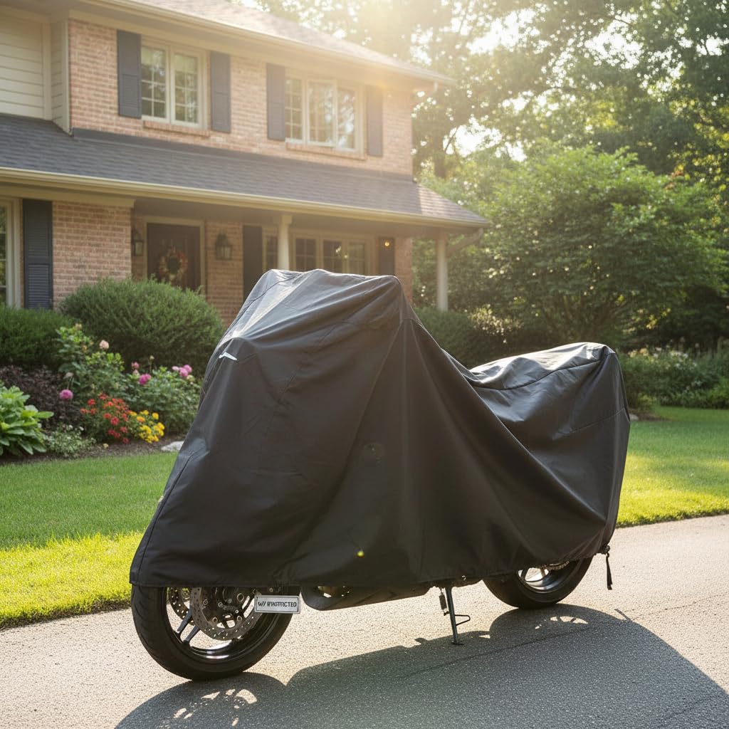 Sulfar Universal Bike Cover UV Protection & Dustproof Bike Body Cover for Two Wheeler Bike Scooter Scooty Activa (Black) 1