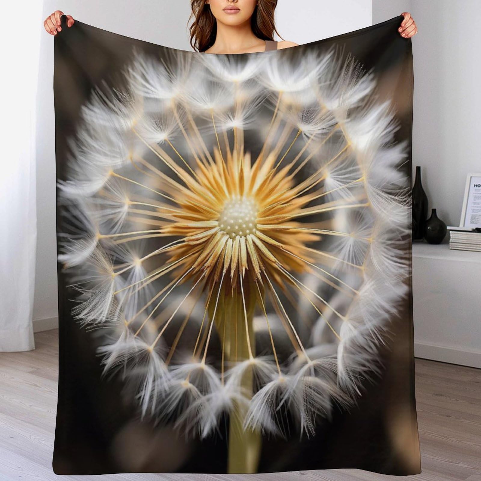 Manta suave DandeLöwe 130x180 cm para sofa o cama todo el ano