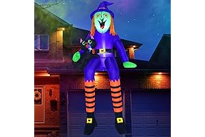 Rocinha Cute Halloween Inflatable Witch: 6ft Wicked Fun for Your Spooky Soiree