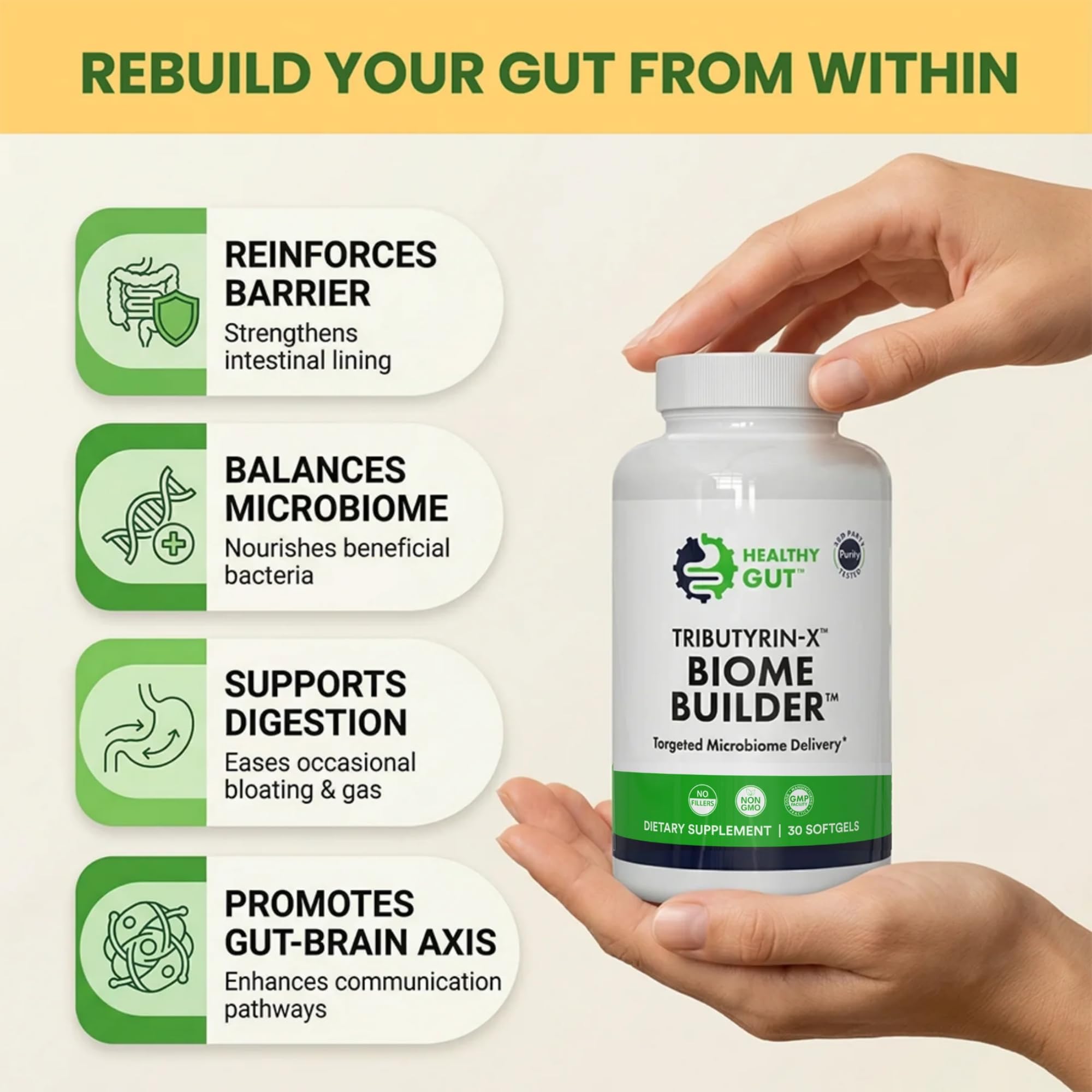 Healthy Gut Tributyrin-X | Bioavailable Butyrate Supplement | 30 Servings — Amazon image 4