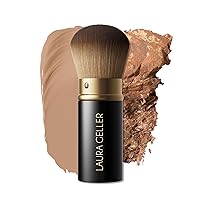 Vista 1 de LAURA GELLER NEW YORK - Brocha retráctil con mango de aluminio Kabuki, para todo el maquillaje facial y base para maquillaje facial líquido, crema