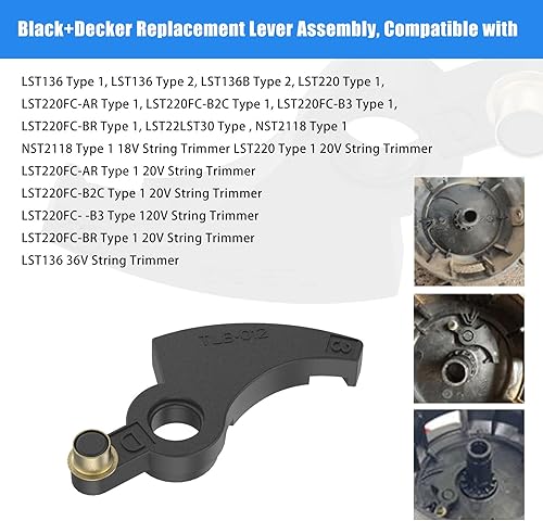Miniatura 3 de CDIYTOOL OEM 90567077 Asamblea de palanca de repuesto para recortadora para Black & Dec-er LST136 LST136 LST136B LST220 LST220FC-AR LST220FC-B2C