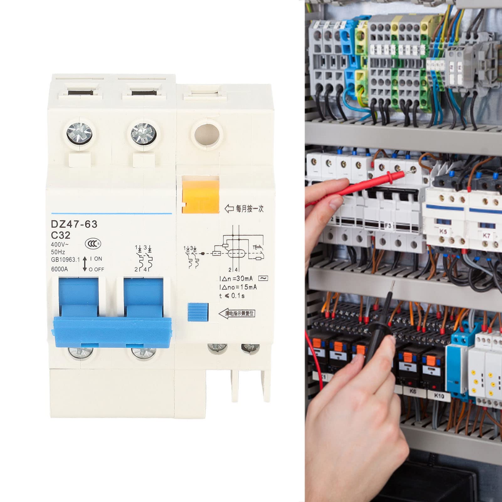Interruttore automatico a corrente residua con protezione da sovracorrente ABB 2CSR255180R1327, 1 poli, 32A, sensibilà | RS