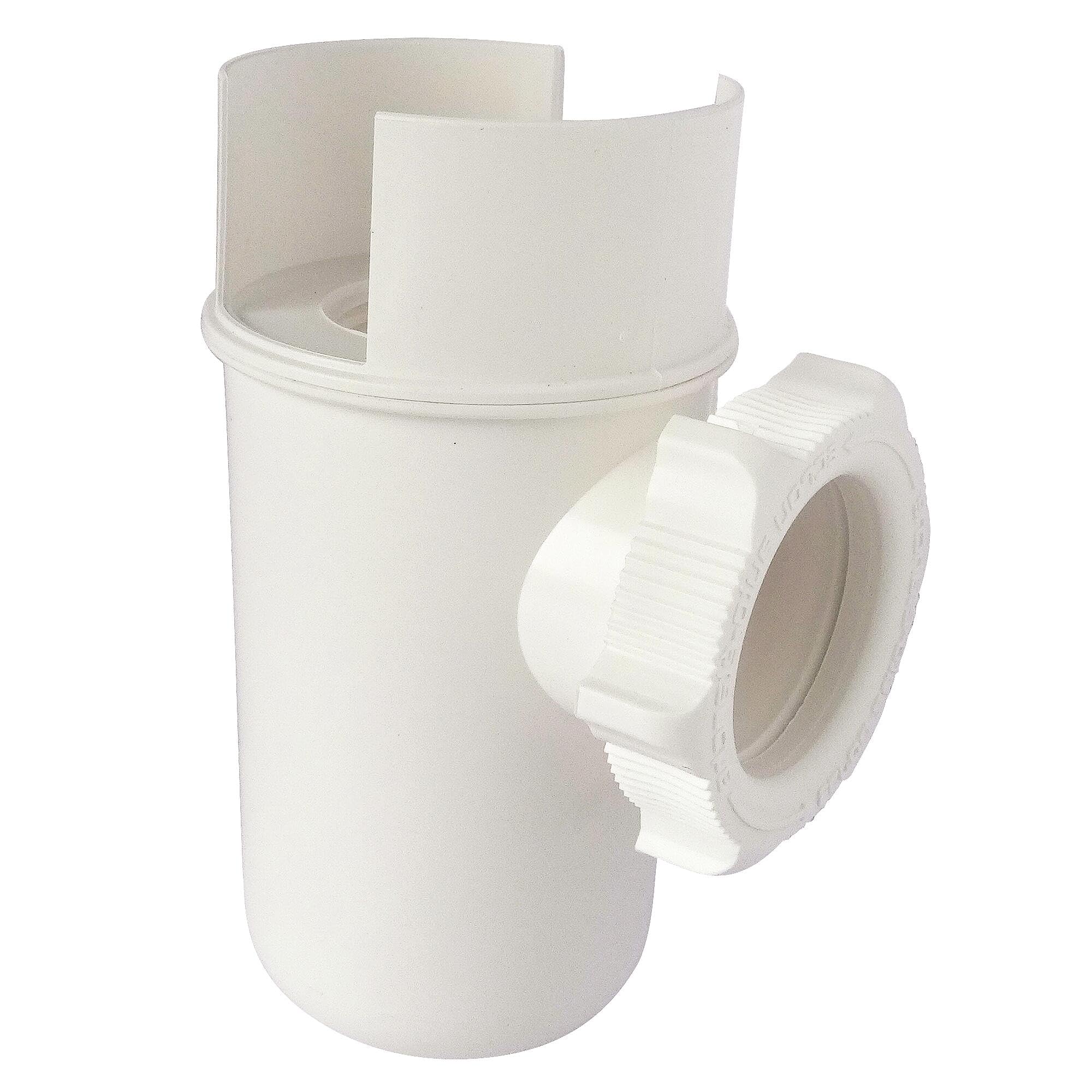 SOMATHERM FOR YOU - Sifone NF auto sigillato con deflettore per gruppo di sicurezza di serie - Installa semplicemente avvitando, Grigio