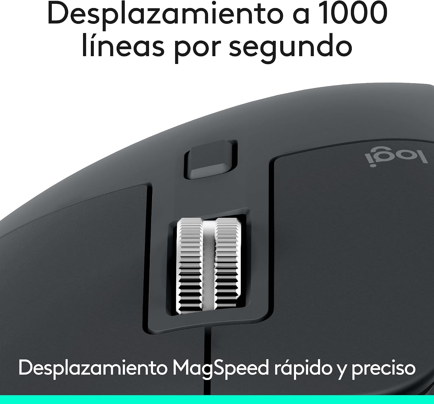 Logitech MX Master 3S, ratón inalámbrico de Alto Rendimiento con Desplazamiento ultrarrápido, Ergo, 8000 dpi, Seguimiento sobre Cristal, clics discretos, Bluetooth, Windows, Linux y Chrome – Grafito 4
