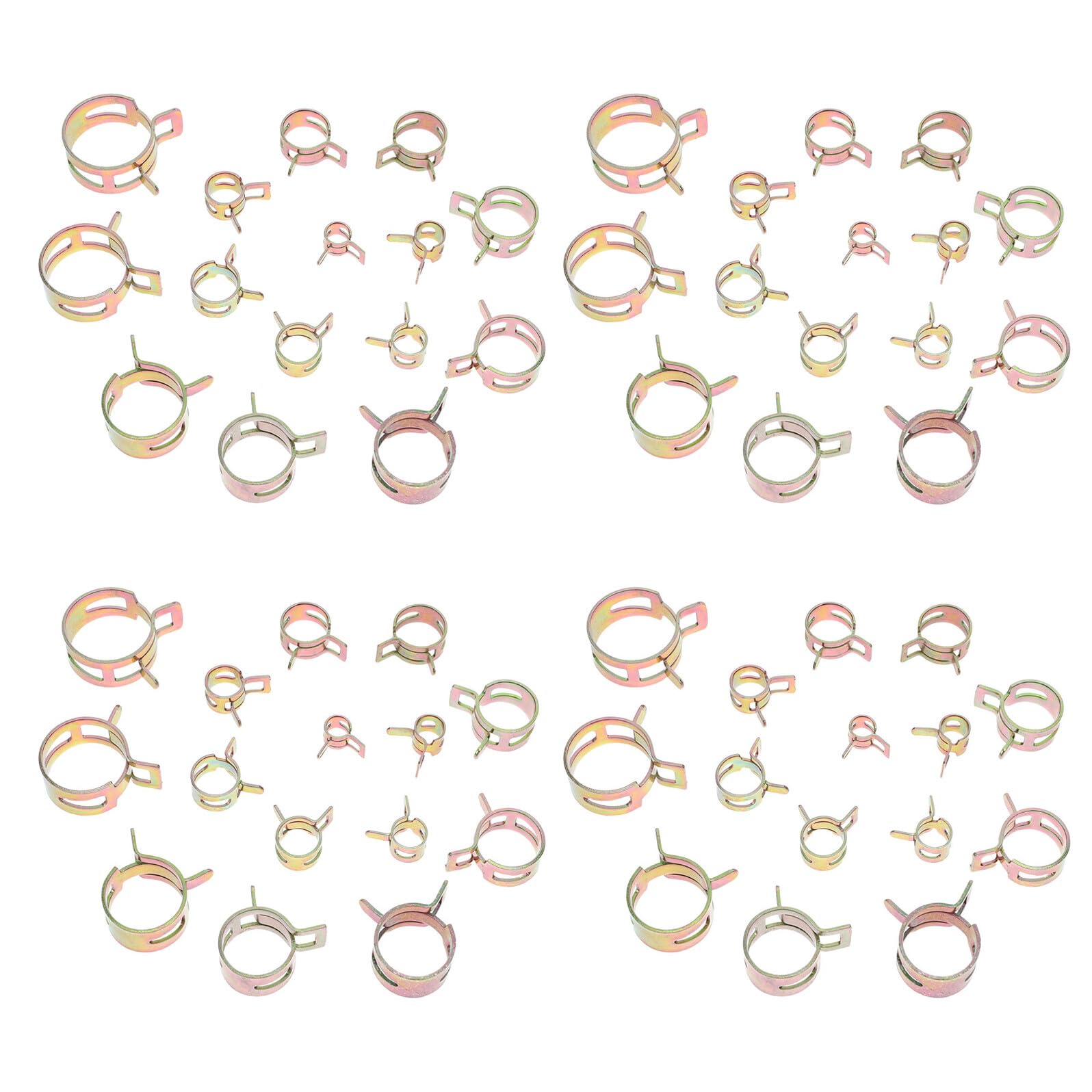 Colliers de Serrage à Ressort 115 Pièces en Acier au Carbone 6-22 Mm