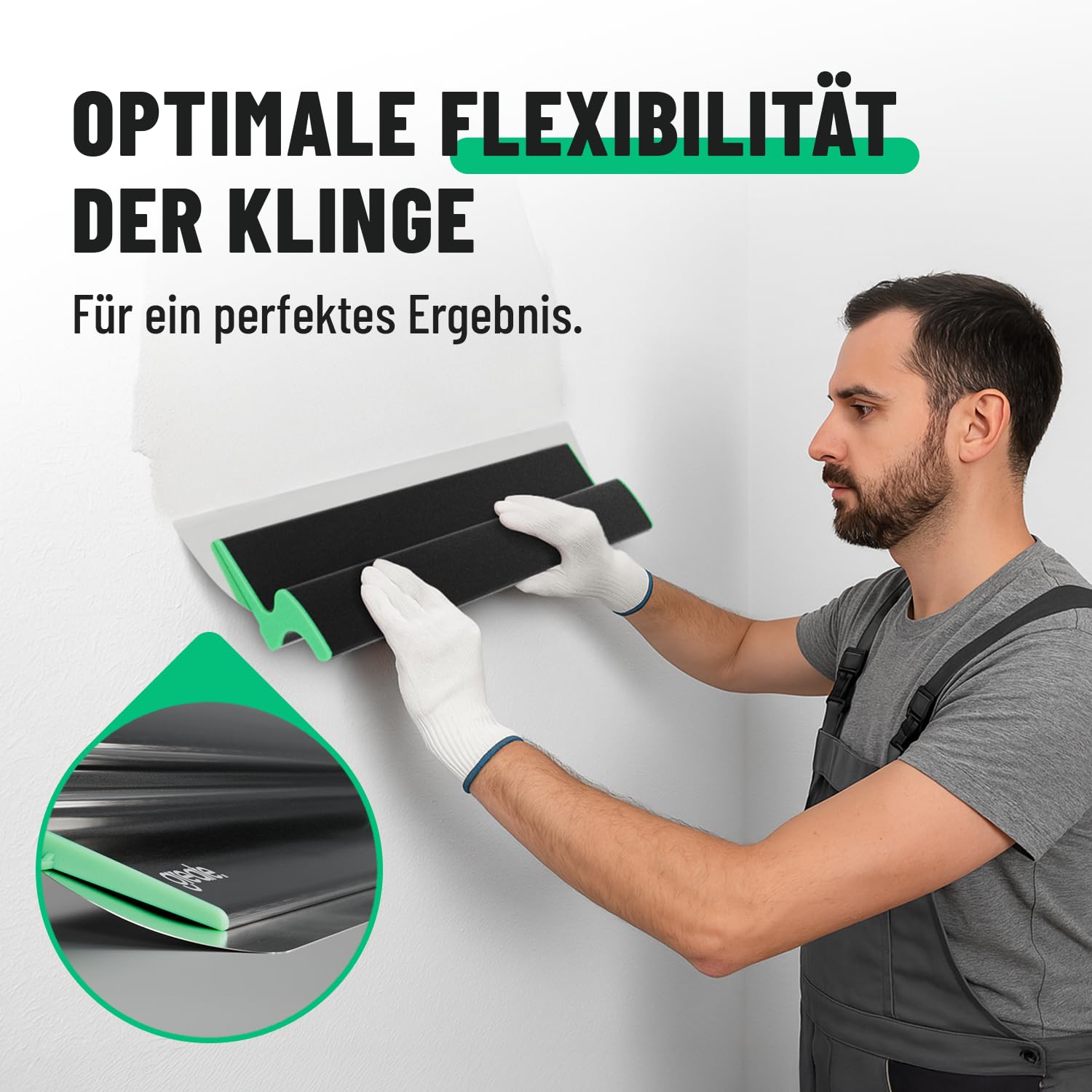 greate 3 x espátula de 600 mm con mango ergonómico - espátula lisa para masilla sin arranque - espátula para placas de yeso - masilla de resorte, espátula Z lisa