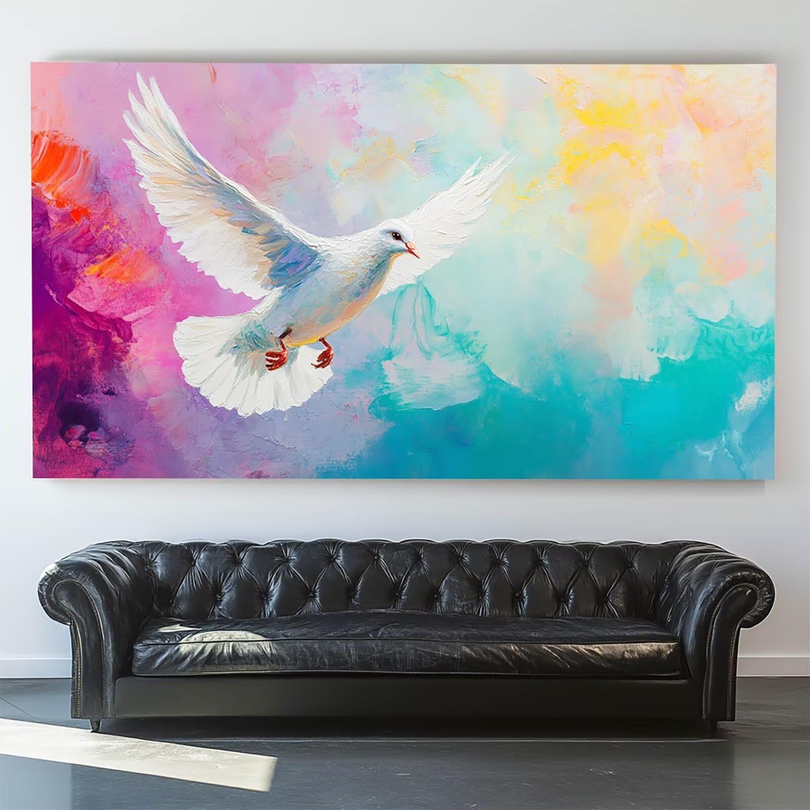 Pintar por Numeros Adultos Pichón, Pintar por Numeros Niños Kit Manualidades Adultos Abstracto Cuadros para Pintar por Numeros Pintura Acrílico, Cuadros Decoracion Salon Modernos 80X160cm 7w-N-N
