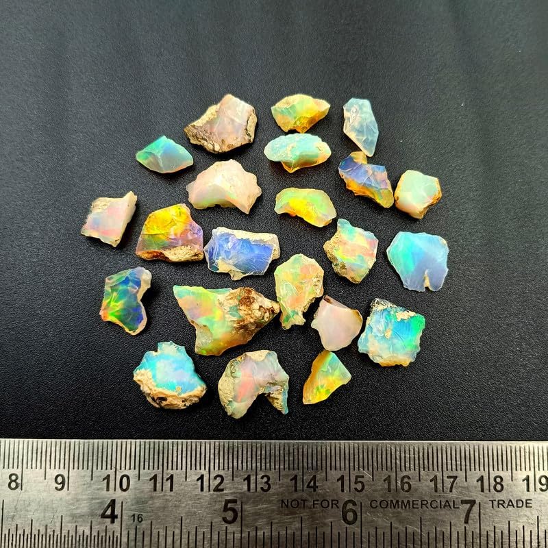 Miniatura 3 de SGM Shop™ Top AA+ Quality of Natural Ethiopian Opal Rough Loose Gemstone Raw Fire Crystals Rock Play of Colors, Jewelry Making, Wedding Gift