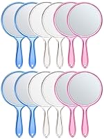 Vista 8 de OMIRO Espejo de mano, espejo de mano de doble cara, espejo de aumento 1X/3X con asa, juego de 3 (transparente)