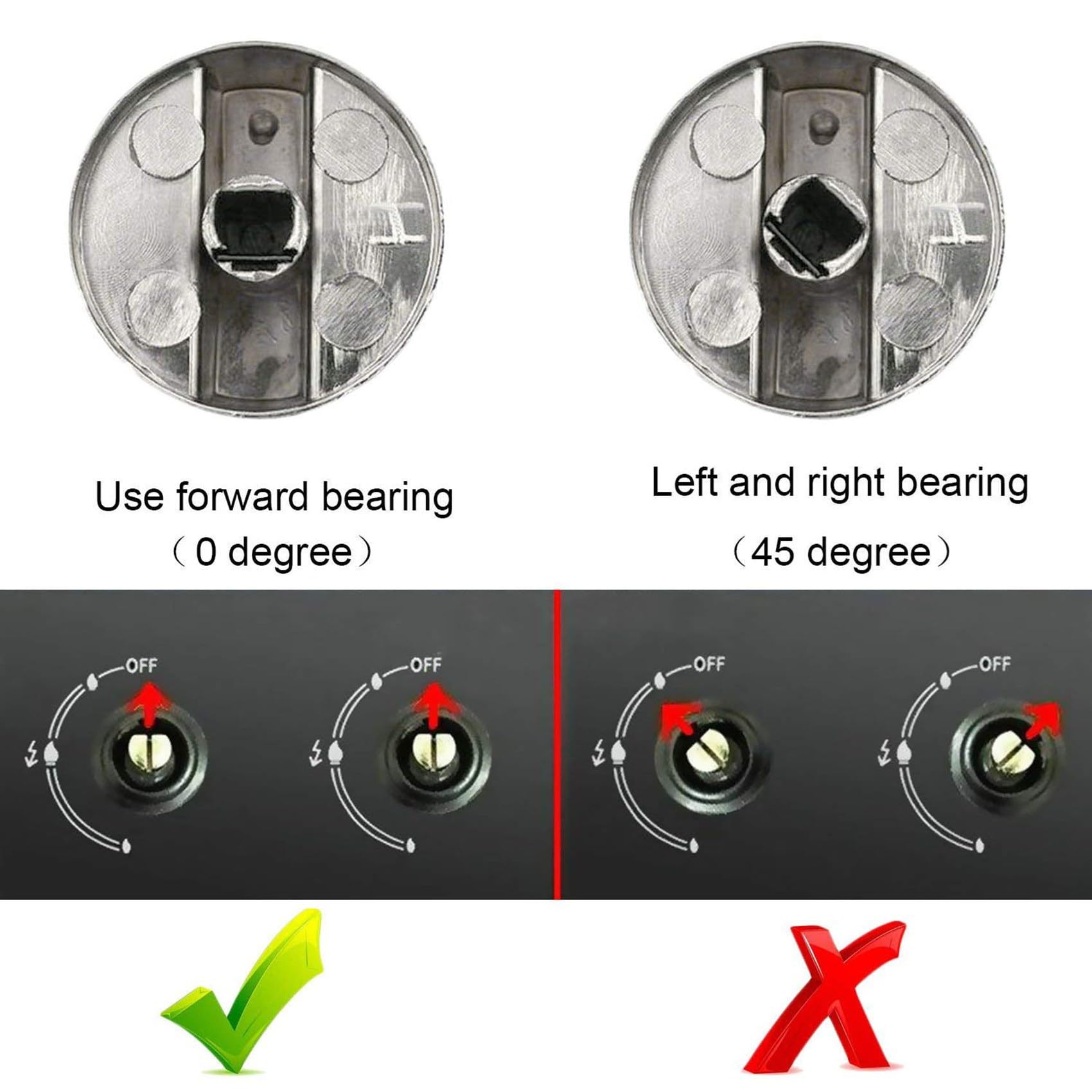 Herd Knopf, Ofen Knopf 60 Stücke, Legierung 6 mm Universal Silber Gas Herd Bedien Knopf Adapter Backofen Dreh Schalter Flächen Sperre